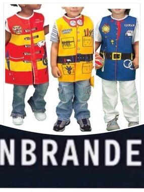 UNBRANDED Toddler Career Costumes Community Helper Vests, 7 Pack